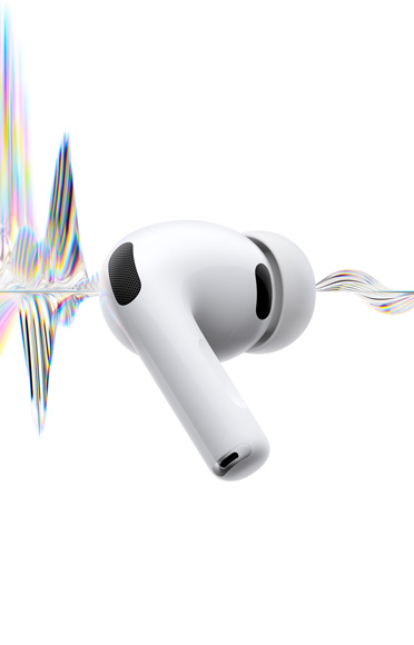AirPods Pro 3, valge värv, mürasummutusega mikrofon, silikoonist otsik, lühike klapivars